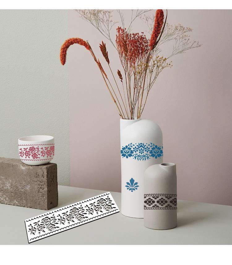 Retro Pattern Cake Decorating Embossing Template for DIY Lace and Spray Paint