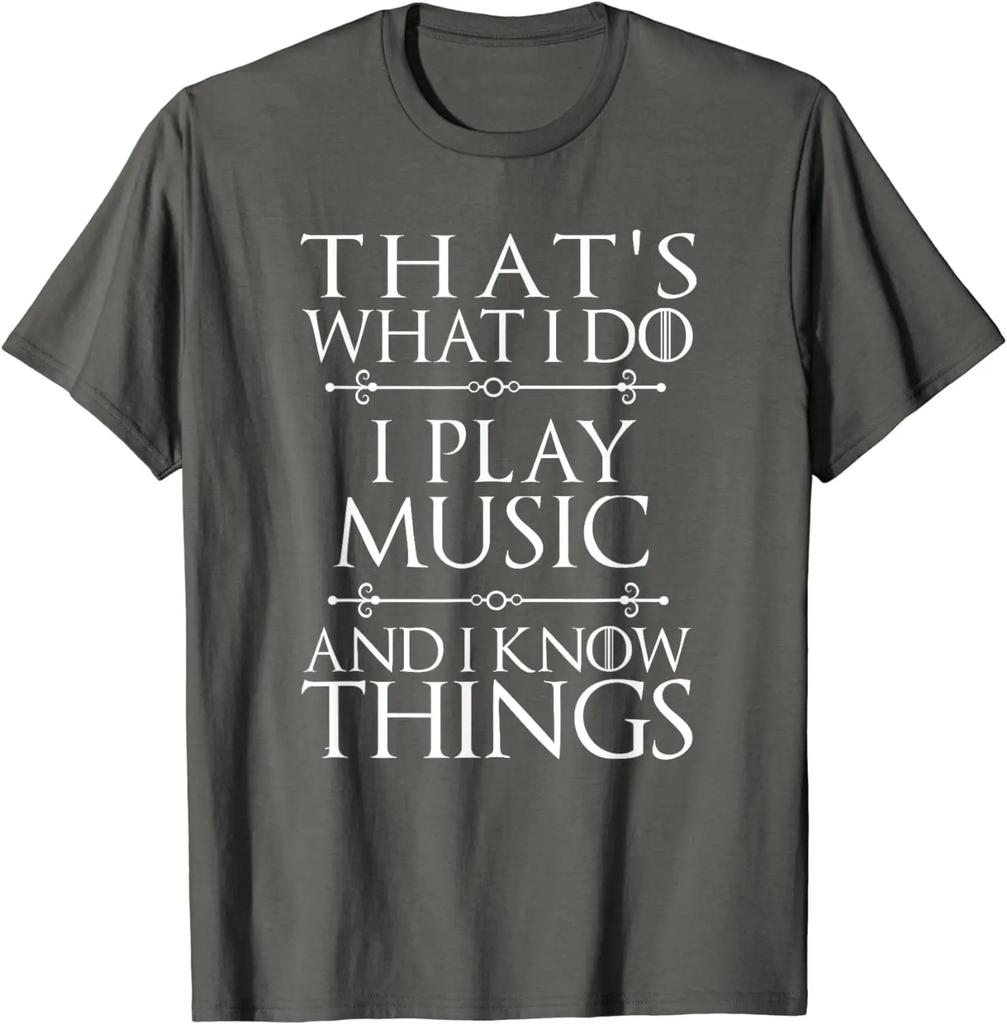 Das mache ich Ich spiele Musik Cooles Musikergeschenk Männer Frauen T-Shirt