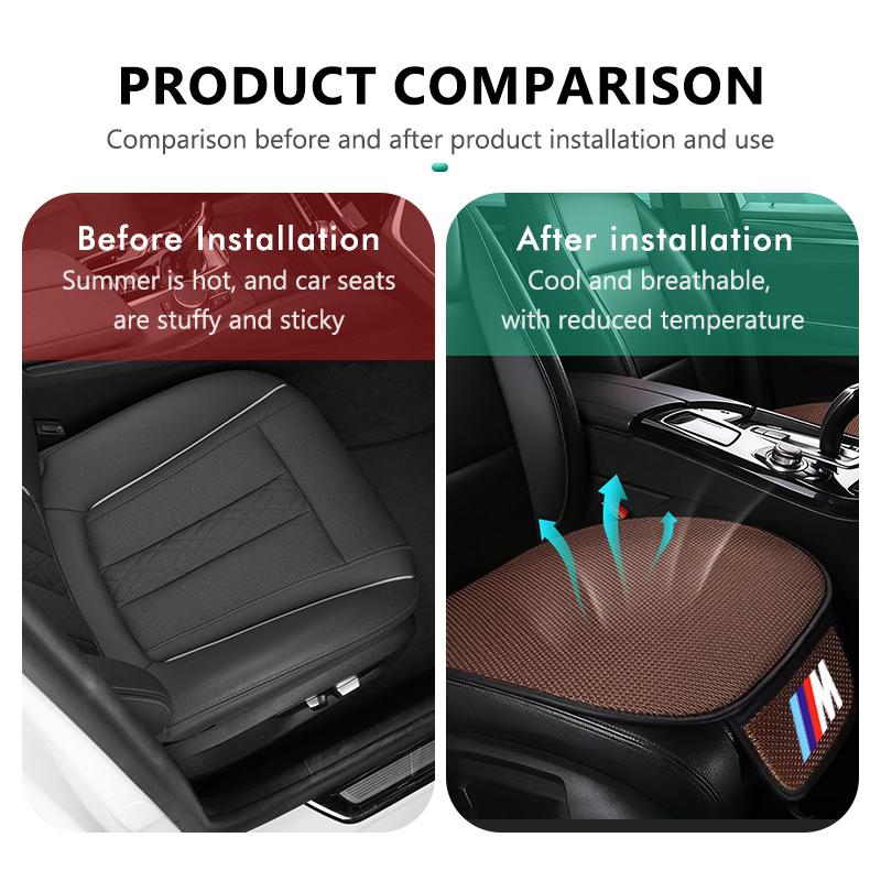 Ice Silk Car Seat Cushion Non-slip Wear-resistant Seat Cover For BMW Performance M E87 E30 E46 E28 F35 G20 E93 F20 X3 X blcp03