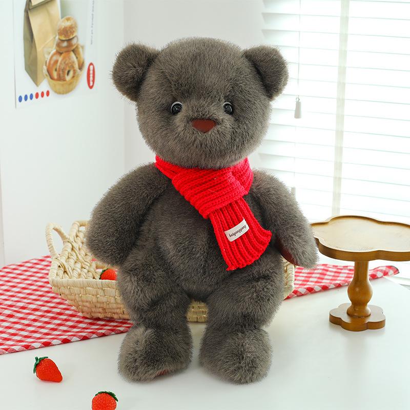

Cute Scarf, Warm Bear Plush Toy, Cute Teddy Bear Doll Girl Sleeping Doll Gift 45cm