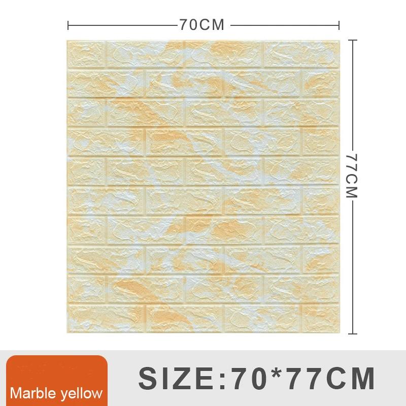 12Pcs 3D Foam Walls Wallpaper DIY Home Room House Decoration Self Adhesive for Protect Children Bedroom White Brick Wall Sticker