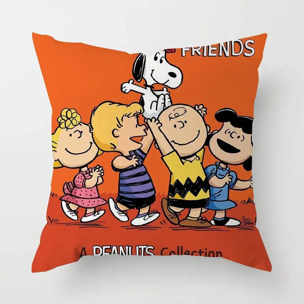 4pcs Pillowcases Cushions Snoopy Cute Gift 45x45cm