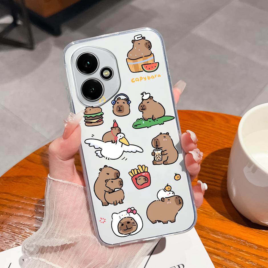 For Honor 400 Pro Lite 5G Case Pretty Flowers Transparent TPU Bumper Protective Cover For Honor400Pro Fundas Honor400Lite Coque