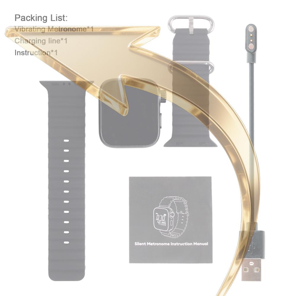 Wearable Vibrating Metronome for Sport Running Beat Counting Watch Adjustable Strap for All Guitar Piano Drums China Mainland