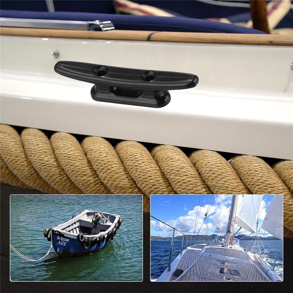 Boulon d'ancre de bateau en nylon – Boulon d'ancre de quai avec vis en acier inoxydable, Pour kayak, canoë, petit bateau, Décoration d'intérieur DIY (Plusieurs tailles, Noir)