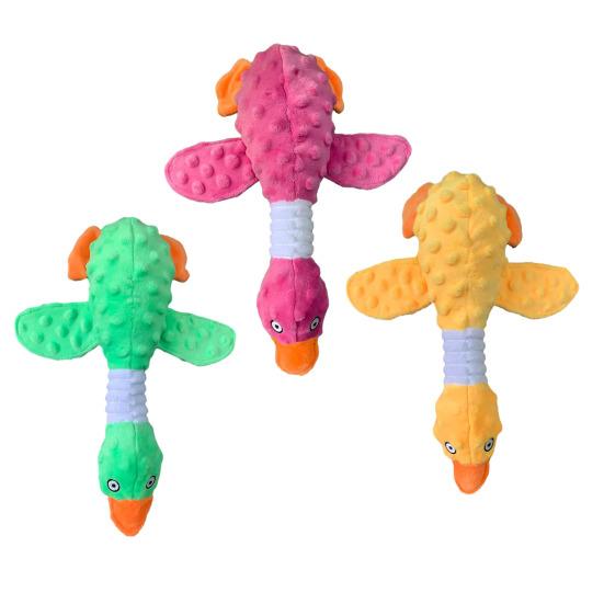 Stuffed Duck Dog Toy for Aggressive Chewers Soft Plush Duck Toy with Squeaker Crinkle Paper Puppy Chew Toy for Interactive Play And Boredom Relief