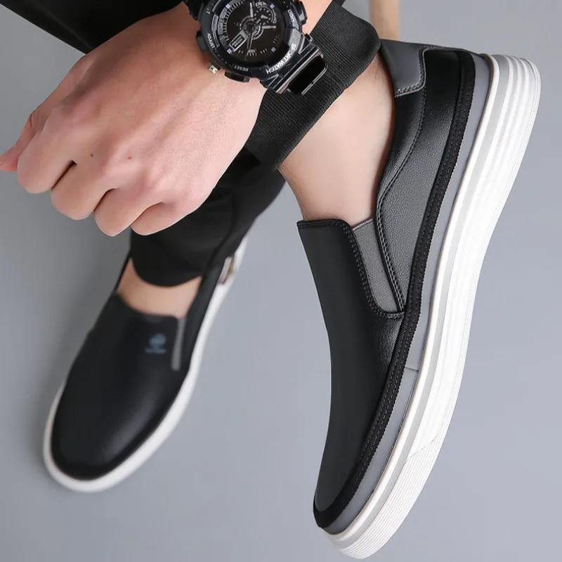 Men's Handmade Genuine Leather Casual Shoes 2025 New Luxury Brand Loafers Man Flats Comfortable Slip On Driving Shoes Moccasins