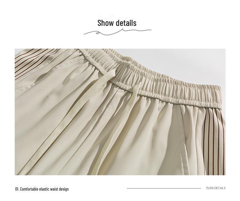 ACU Męskie Retro Paski Szerokie Nogawki Spodnie Sportowe - 2025 Modne Codzienne Spodnie