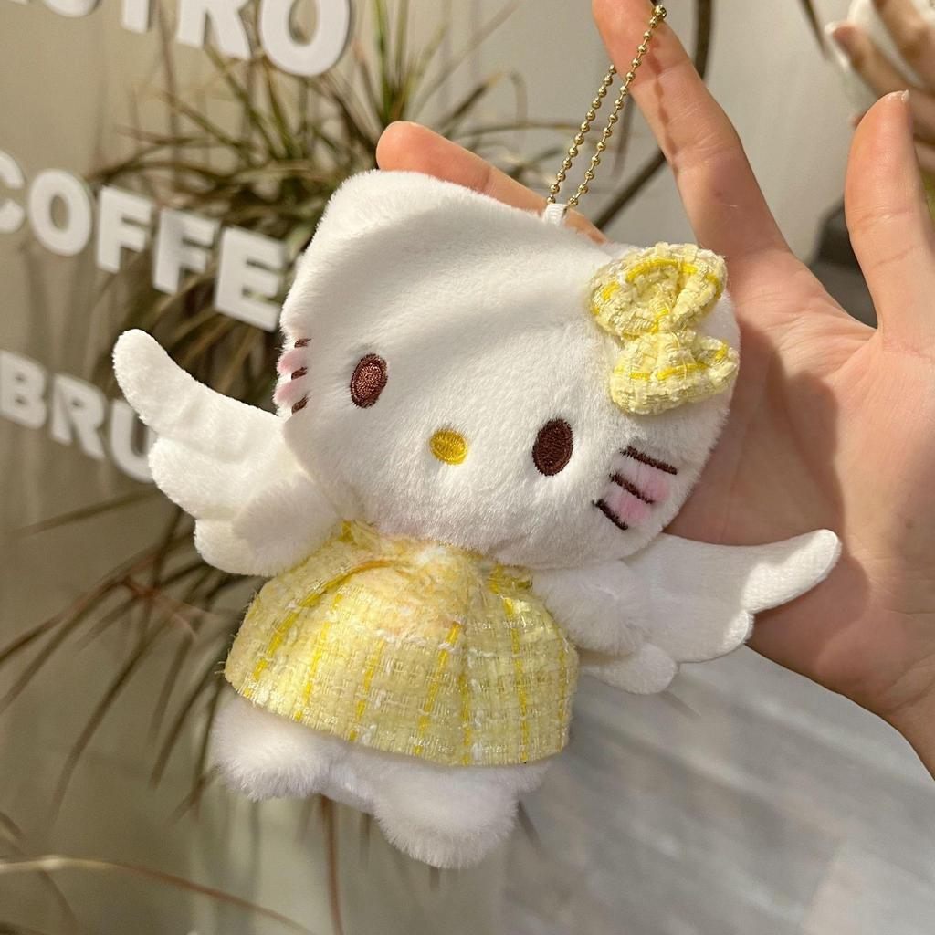 Best-Selling Hello Kitty Angel Cat Plush Pendant for Girls' Bags