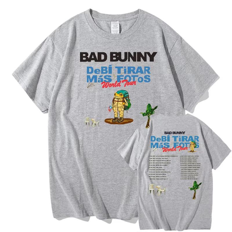 Bad Bunny 2026 World Tour T-shirt Debí Tirar Más Fotos Album NEW Tshirts Short Sleeve Cotton Y2k Short Sleeves Classic