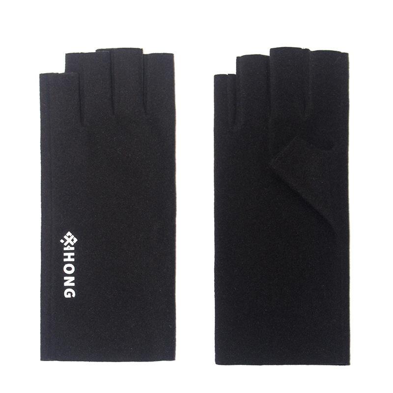 

Thermal Women s Gloves - 1 Pair Half Finger Fleece Winter Gloves for Cold Weather | Elastic, Machine Washable Grip Gloves for Everyday & Sports Use 1 Pair чорний