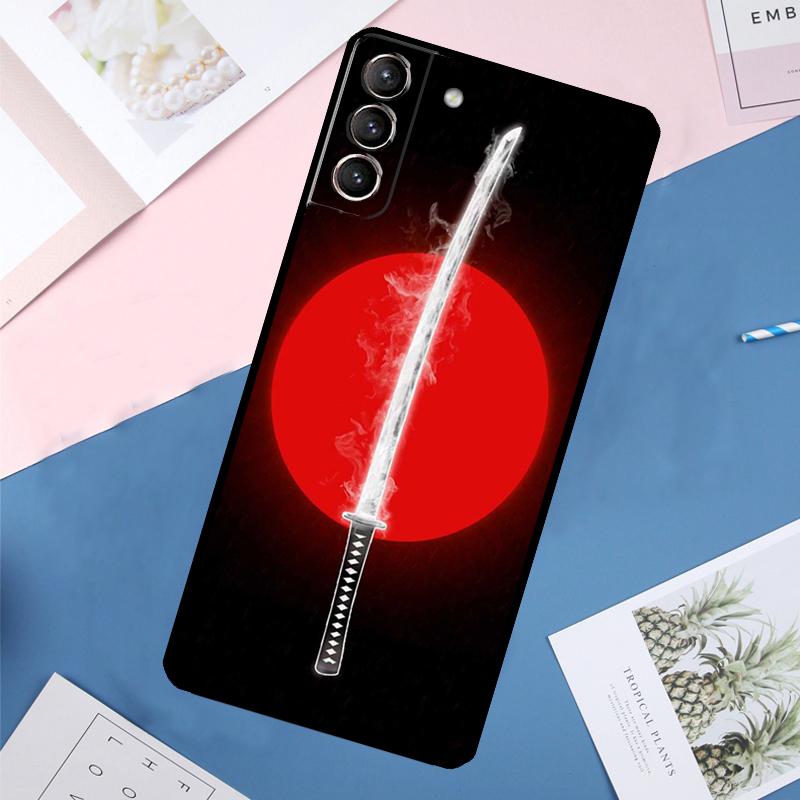 

Japan Samurai Katana Case For Samsung Galaxy S25 Ultra S24 S23 S22 S21 Ultra S9 S10 Plus S23 FE S25 FE Back Cover Galaxy S25 FE