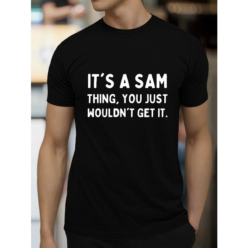 

Sam Thing Men s Casual Short Sleeve T-Shirt - Breathable , Geometric Print, Round Neck - Perfect for Summer 4XL чорний
