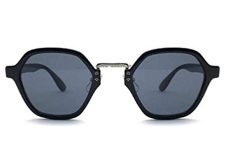 METAL BRIDGE HEXAGON SUNGLASS bridge hexagon BLACK SMOKE [DESIGN EYEWEAR] (metal sunglasses) ×