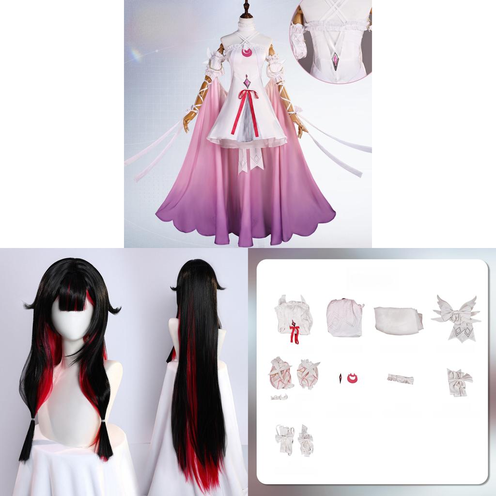 Genshin Impact Cosplay Costume For Girls With Accessories And Wig For Anime Role Play