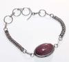 Most Beautiful Pink Tourmaline 925 Silver Plated Bracelet 9" Gorgeous Jewelry Z7e15