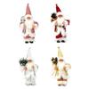 Christmas Festives Santa Ornament 11Inch Fabric Figurine Holiday Decoration For Indoor Photography And Party Themes