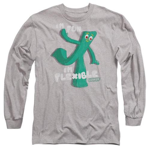 Gumby Unisex Adult IÂ´m Flexible Long-Sleeved T-Shirt