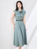 Hong Kong Retro Sleeveless Denim Dress - Cinched Waist, Big Swing, French Long Style, New Nanyou Women's Fashion.