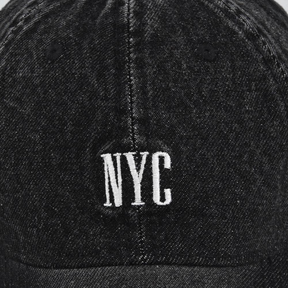 Vintage Distressed Embroidered Denim Baseball Cap with Curved Brim