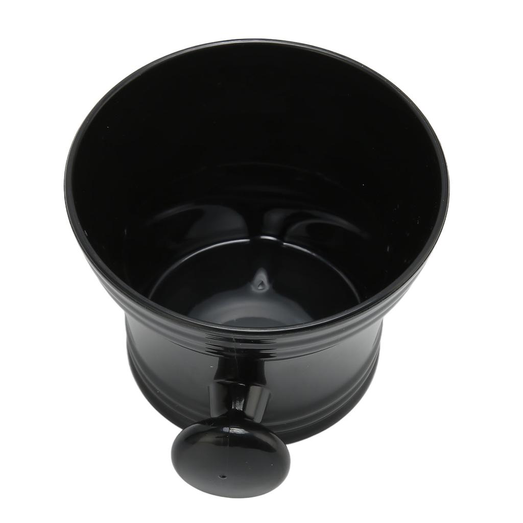 Shaving Soap Bowl Black Plastic Large Capacity Comfortable Grip Portable Shave Mug with Handle for Barber Home Travel