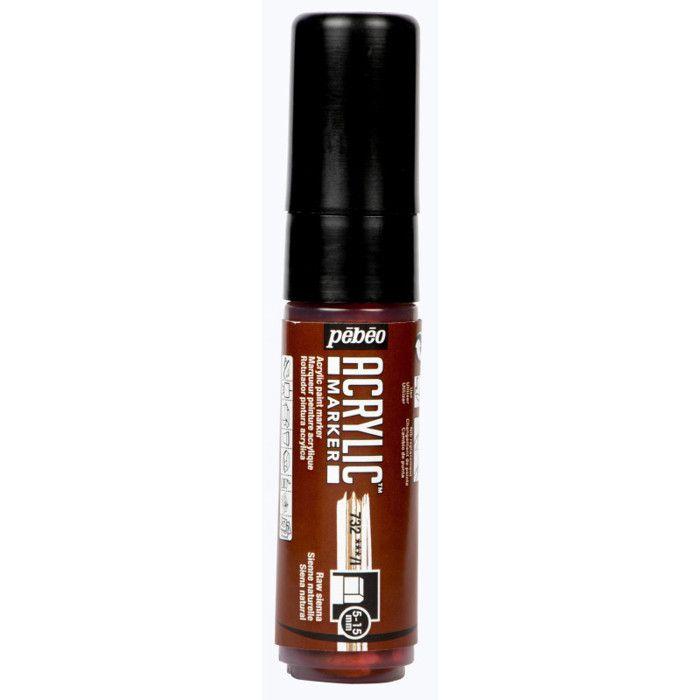 Feutre - Marqueur - Acrylic Marker - Pébéo - Sienne naturelle - 732 - Pointe large - 5 à 15mm