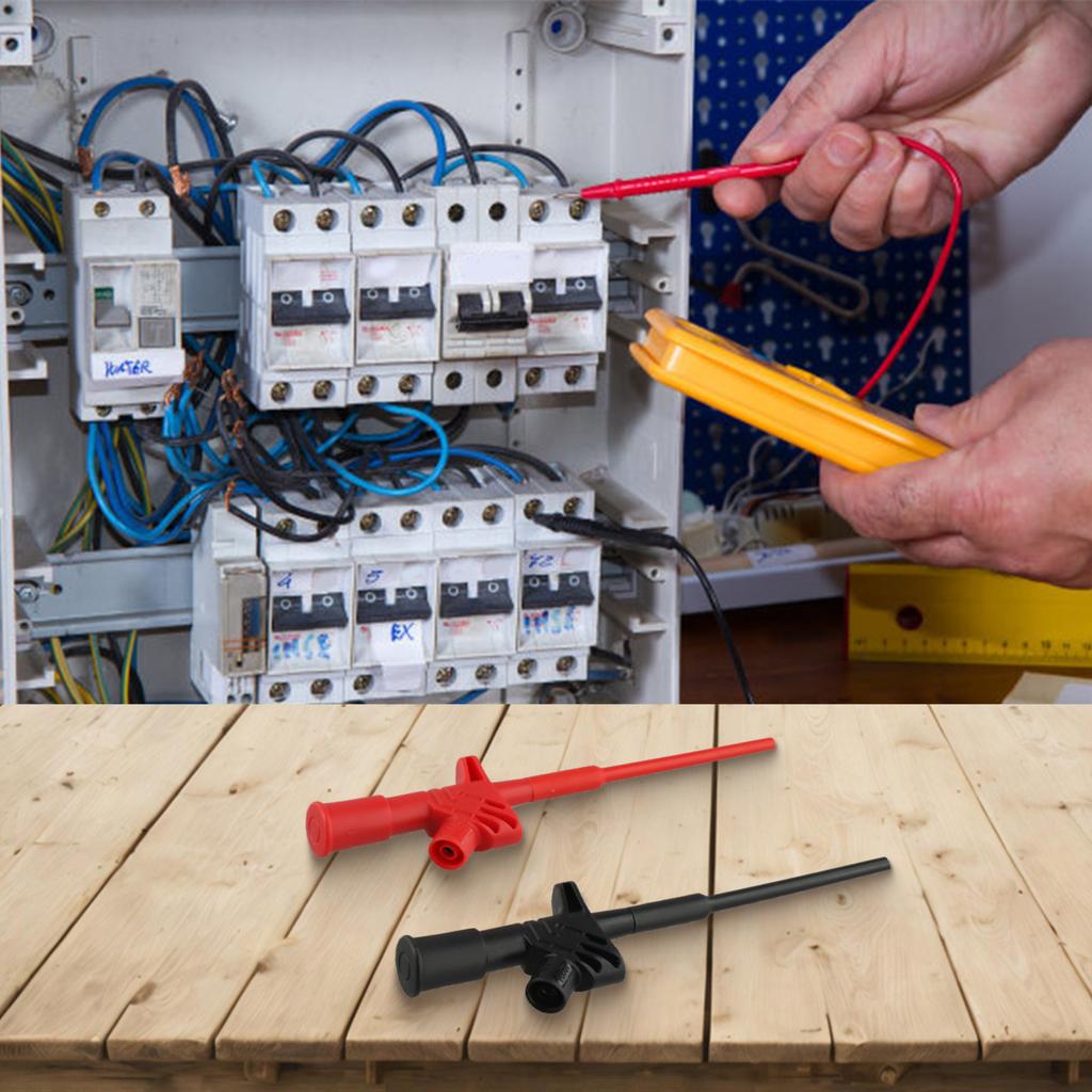 Dual Clip Testing Probes Set Electrical Accessories Rated at Up to Ten Amperes Fitting Most Standard Connectors