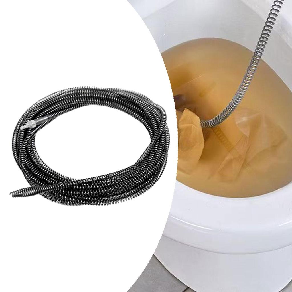 Professional Drain Cleaning and Dredging Tool with Break-resistant Spring, Drain
