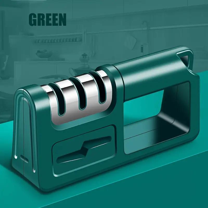 1pc Four-in-one Diamond Knife Sharpener Multi-functional Knife Scissors Manual Quick Knife Sharpening Tools Kitchen Accessories