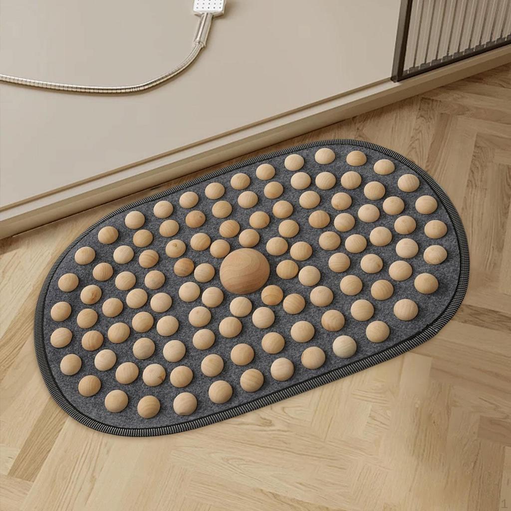 Wood Foot Acupressure Mat Pad for Feet Relax Massage Tool Travel