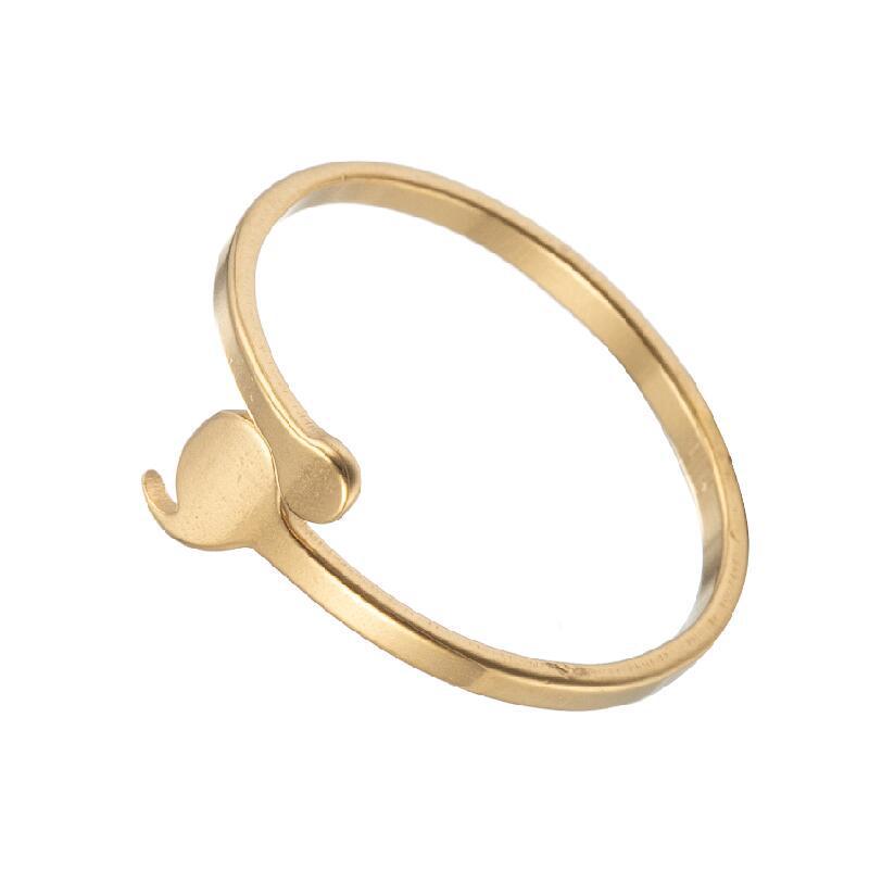 Women's Gold Geometric Cutout Wide Band Cross Ring - European & American Hip Hop Style