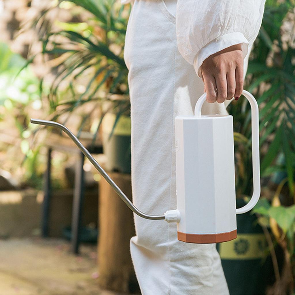 Watering Pot Plastic Horticultural Potted Flower Nordic Style Watering Can with Long Curved Nozzle