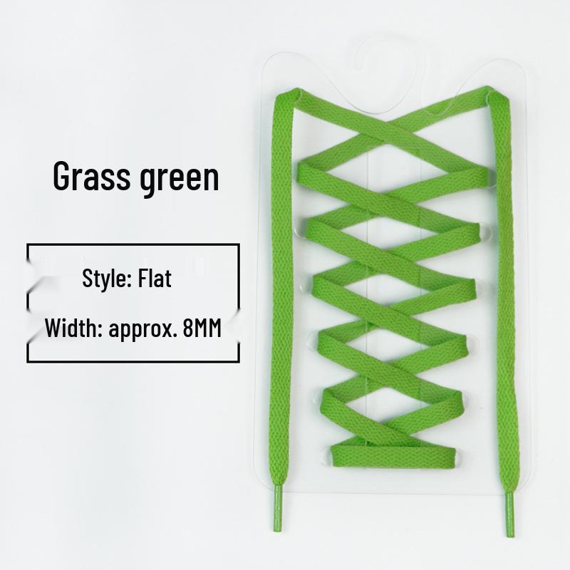 8mm Multi-Color Flat Shoelaces for Casual, Sneakers, Canvas, Basketball, and Skate Shoes (One Pair)