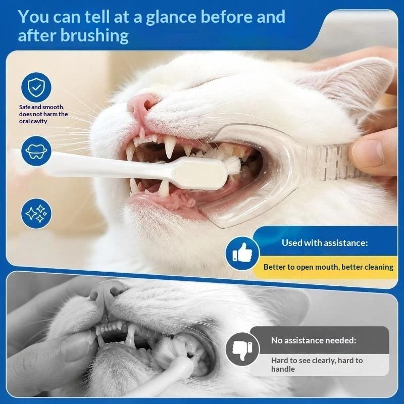 1 Stück Zahnpflegehelfer für Katzen und Hunde - Hilfsmittel für die Mundpflege von Haustieren, Mundöffner für nicht kooperatives Zähneputzen, Mund zur Zahnreinigung