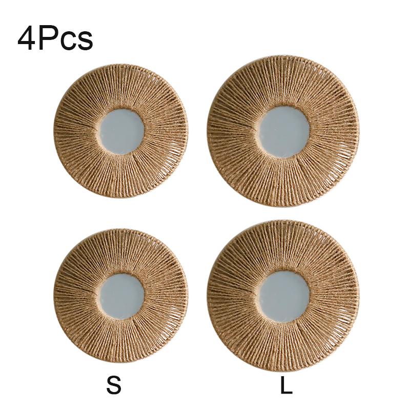 1PC Miroir Mural en Corde de Jute Tissé à la Main Bohème Miroir Décoration Murale Écologique Miroir Tissé Art Mural Boho Originalité 30/15cm