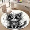 1pc Whiskers Paws Office Round Area Rug, Indoor Mat Suitable ForOffice, Under Office Chairs Bedroom Living Room Home Decor, Room Deco U47