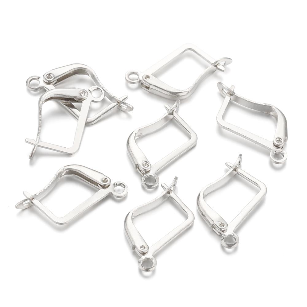 10-50pcs French Earring Hooks Gold Color Lever Back Open Loop Setting for DIY Earring Clips Clasp Jewelry Making Components