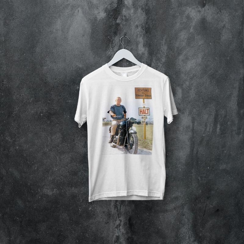 Steve McQueen Classic Movie Retro T-shirt Punk Loose Men's T-shirt Summer Unisex