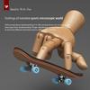 Pattern Finger Skateboard, 5-Ply Maple Wood Mini Skateboard, Desktop Creative Puzzle Stress Relief Toy, Portable Mini Board