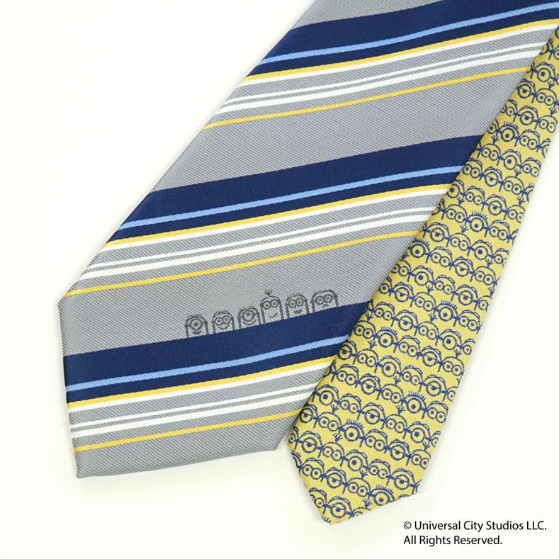 Minions Necktie UNDW0867 Gray, Minion Party Brand Necktie, Character Gift