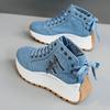 Designer Women Sneakers High Top Denim Canvas Shoes Platform Sneakers