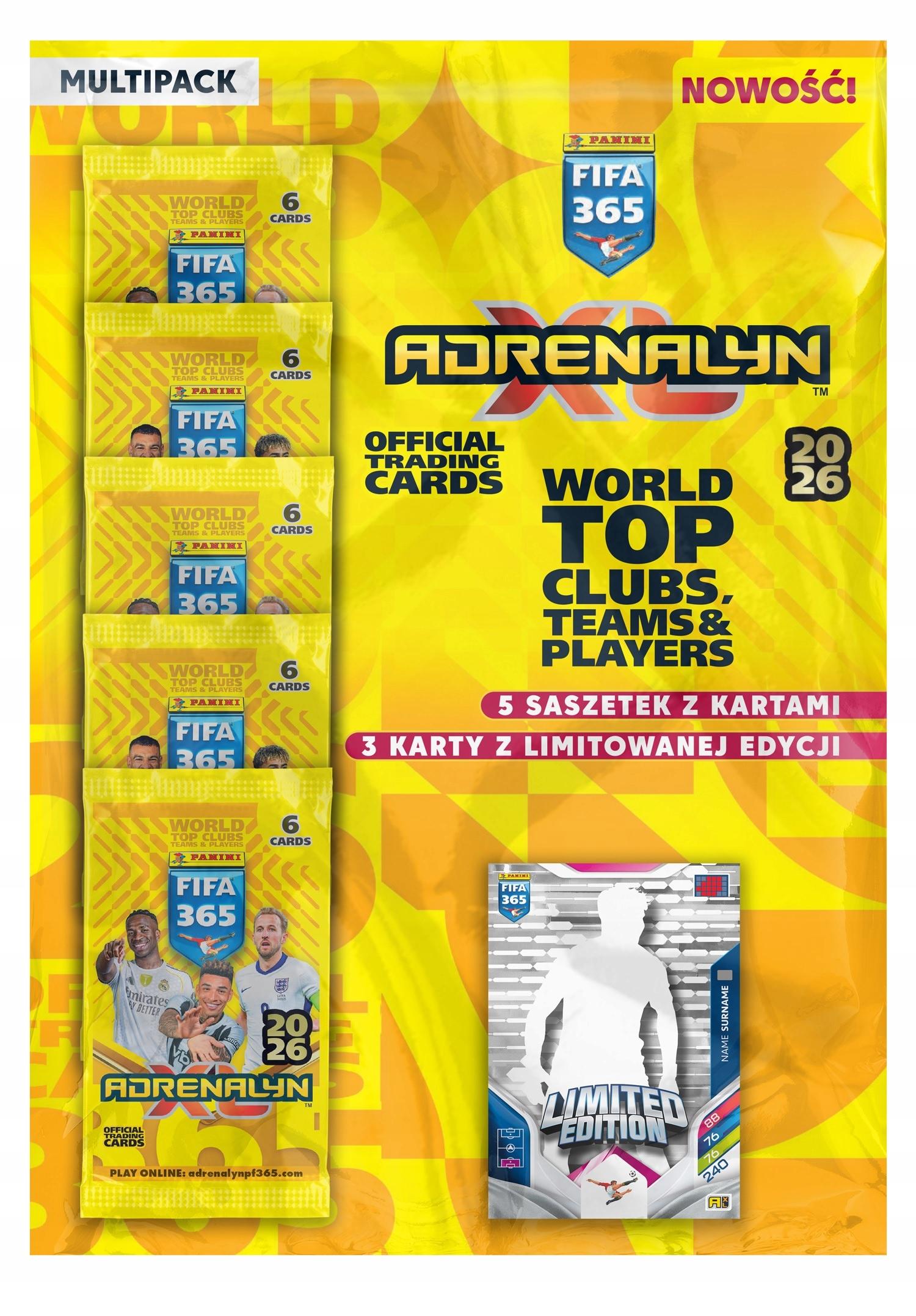 SuperMerchantPL Voetbalkaarten Panini Adrenalyn Xl Fifa365 2025 2026 25/26 Multipack