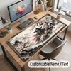 Floral Garden Theme Customized Mouse Pad Personalized Print Name Text Desk Mat For Home Office Table Decor