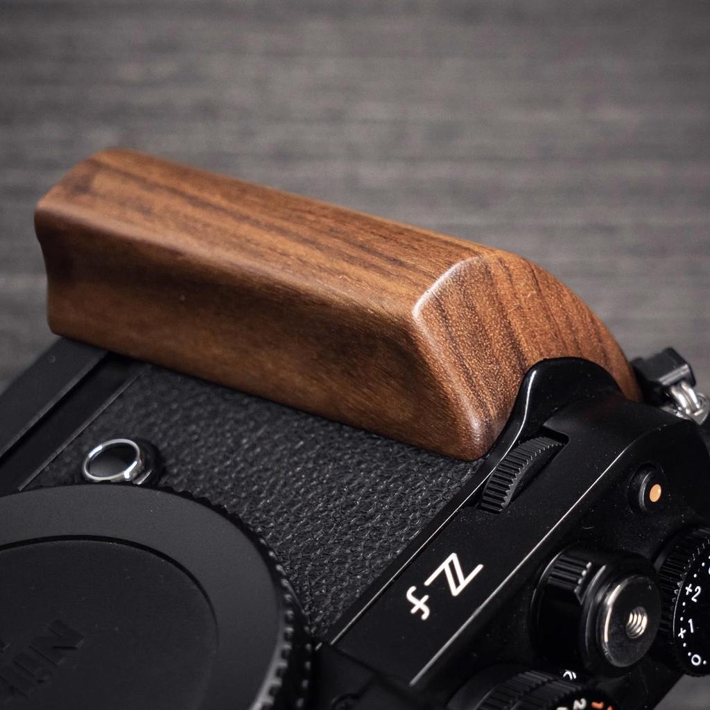 Iborrys Premium Solid Wood Camera Compatible with Nikon Zf with Dedicated Quick Release Handcrafted with Premium Retro Natural Wood Handle Grip,