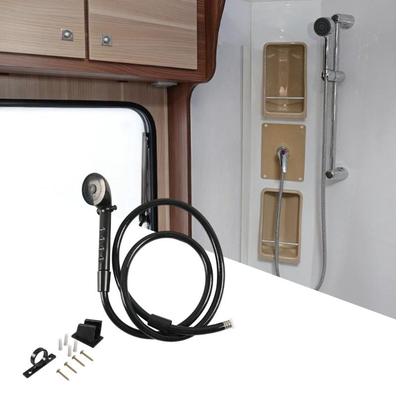 Bathroom Shower Hose 1.5M Lightweight Adjustable Sprayed Head Secure for Travel Trailers Campers Water Efficient Design