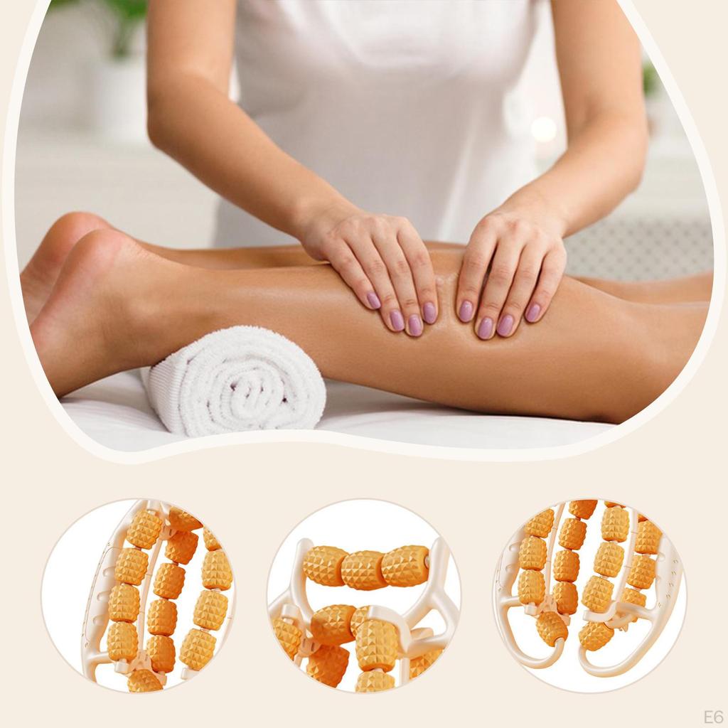 Leg Massage Tools 23 Wheels Circular Clamps Rod for Hands Neck Shoulders Indoor Sports