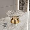 Transparent High-Foot Fruit Plate Home Living Room Coffee Table Light Luxury High-End Fruit Basin  Candy Snack Display Plate