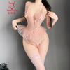 Charm Li French sexy pajamas women's pure desire style onesie sweet lace transparent new suspender nightdress