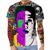 Summer Round Neck 3D Art Print Top Fashionable Casual Short Sleeved Men's T-shirts
