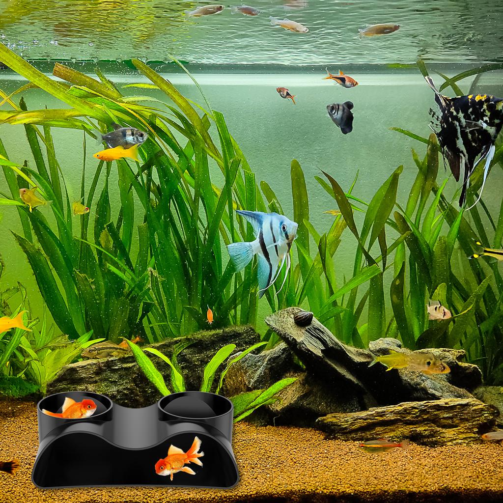 2Pcs Aquarium Underground Tunnel for Fish Shrimp Hideout Under Gravel Viewing Tunnel Cave Fish Tank Decor Accessory